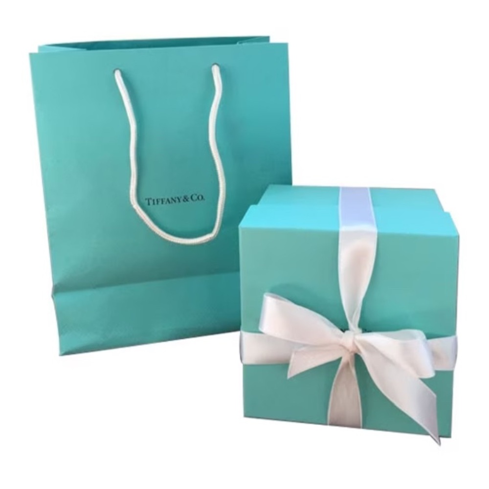 Tiffany & Co. empty blue gift box and gift bag